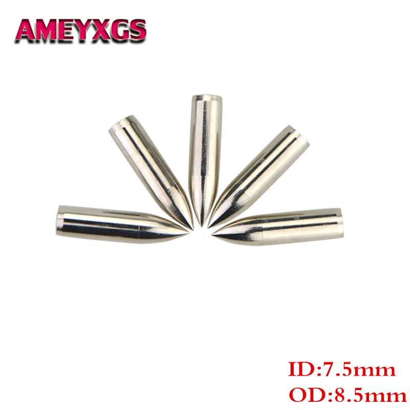 

20/30/50Pcs 84Grain Archery Arrow Point Tips Fit 7.5mm Bamboo Wooden Arrow Shafts For Shooting Practice Target Sport Accessories