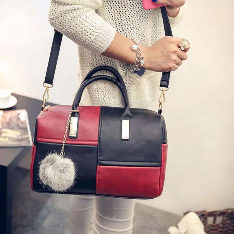 Винтажная женская сумка Boston с кисточками из искусственной кожи, женские сумки, сумка на плечо, женская сумка A1108 - Цвет: red handbag