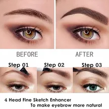 Карандаш для бровей Microblading водонепроницаемый вилка кончик бровей Карандаш для татуировки длительный Профессиональный тонкий эскиз водостойкий гель для бровей карандаш