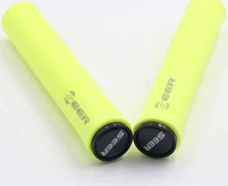 Тайвань seer велосипедные ручки MTB велосипедная ручка оригинальные силиконовые ручки для руля Анти-занос, удар-поглощающий 55g - Цвет: Цвет: желтый