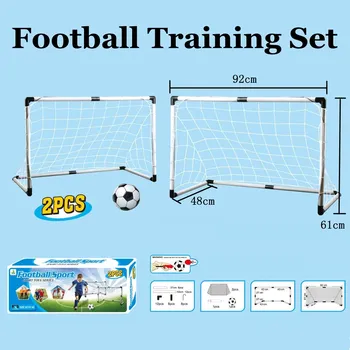 

DIY Children Sports Soccer Goals with Soccer Ball 2 in 1 Football Soccer Goals Training Practise Junior Set Children Toy Gift