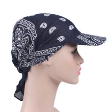 Новые уличные шапки весна лето солнцезащитный козырек женский набивной головной платок козырек шляпа