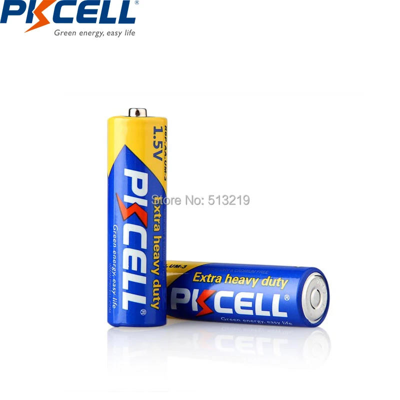 50 шт. PKCELL AA батарея 1,5 в aa супер сверхмощные углеродно-цинковые батареи aa R6P UM-3 батарея для игрушек, камеры, лазера, вспышки