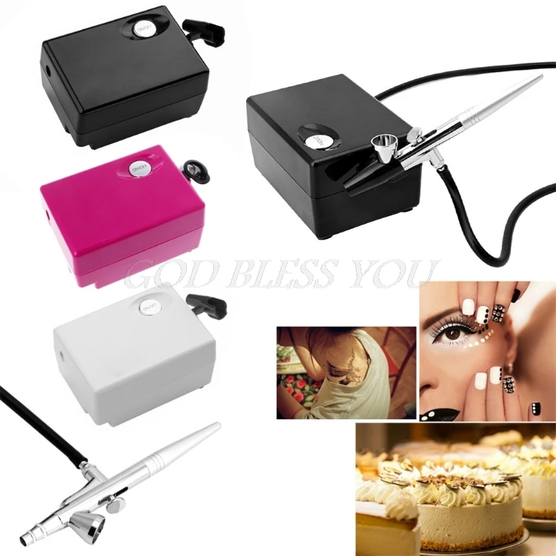 

0.4mm 2CC Craft Compressor Airbrush Mini Tattoo Cake Nail Art Paint Spray Gun