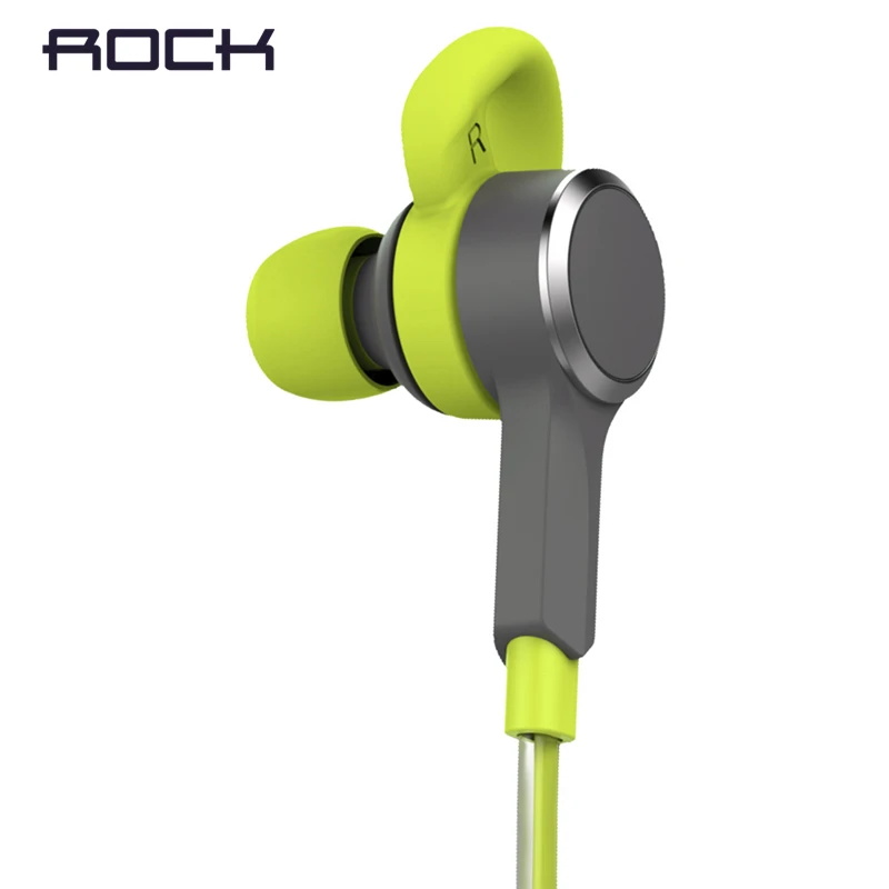 ROCK Mulu светодиодный Bluetooth наушники 3 5 мм спортивные MP3 плеер в ухо Спортивные 4 0