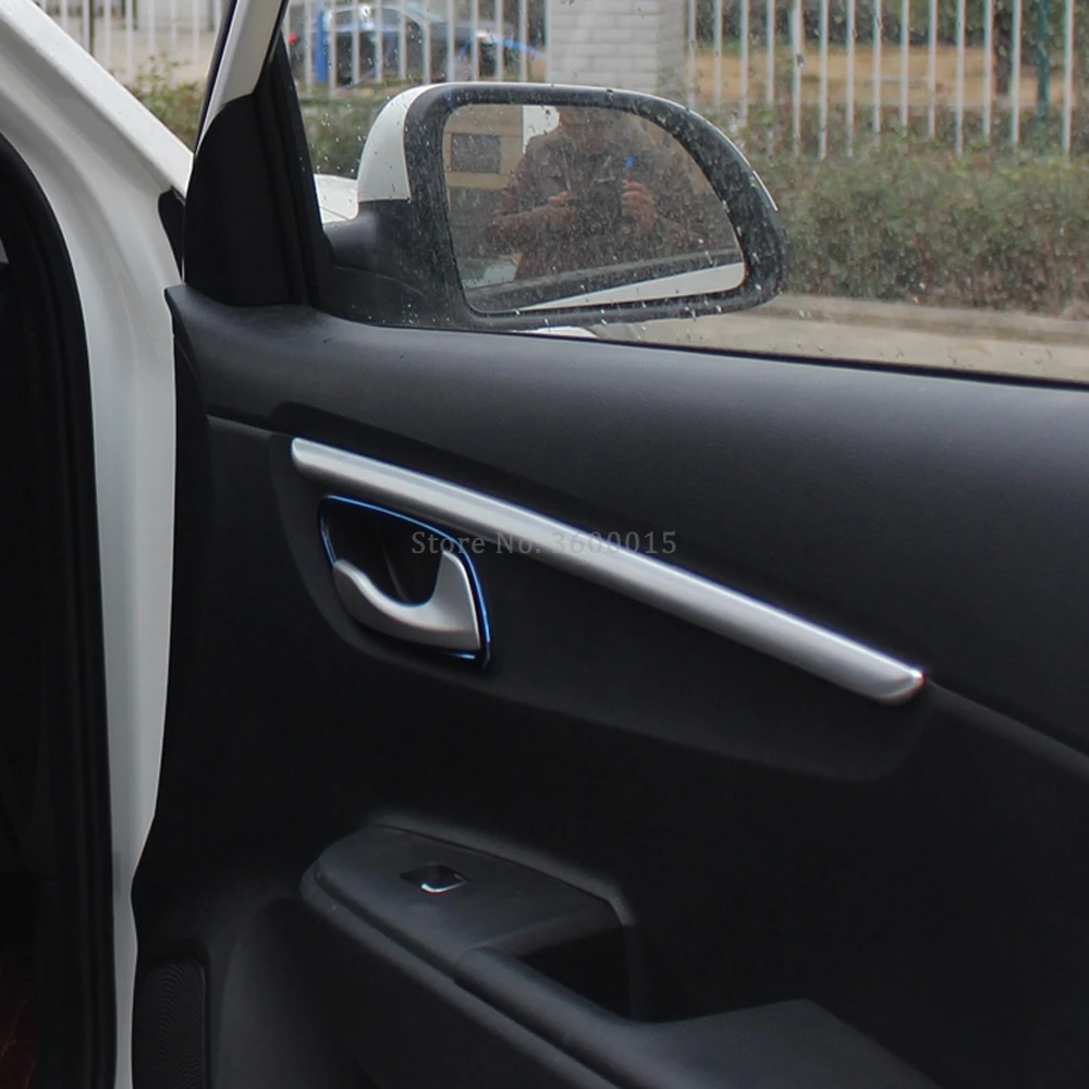 Для Kia Rio 4 X-line ABS матовая внутренняя дверная накладка, декоративная наклейка, интерьерные автомобильные аксессуары