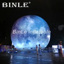 Горячая Распродажа, Праздник середины осени, гигантский надувной лунный шар, светодиодный светильник, высокое разрешение, печатный Глобал, воздушный шар для мероприятий