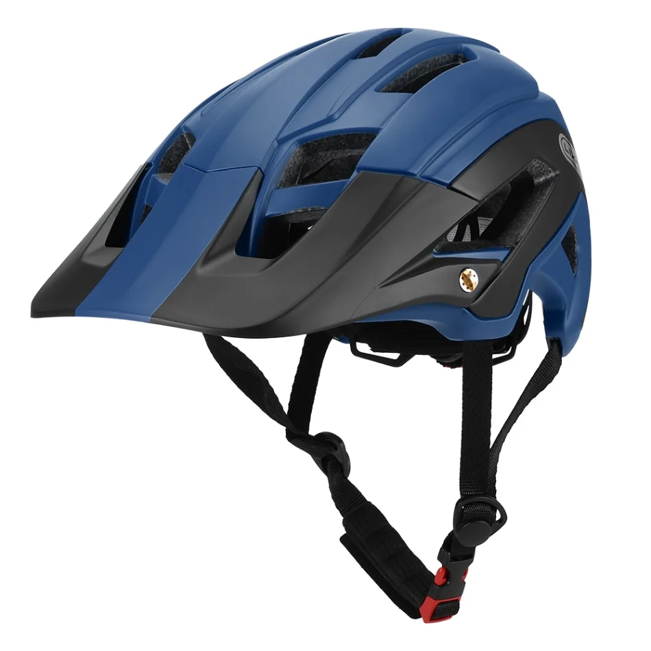 Lixada велосипедный шлем со съемным козырьком Регулируемый Casco cicissm 16 вентиляционный MTB велосипедный спортивный защитный шлем 56-62 см - Цвет: Синий