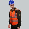 High visibility workwear safety vest logo printing workwear safety gilet Security waistcoats with reflector stripes New arrival ► Photo 3/6