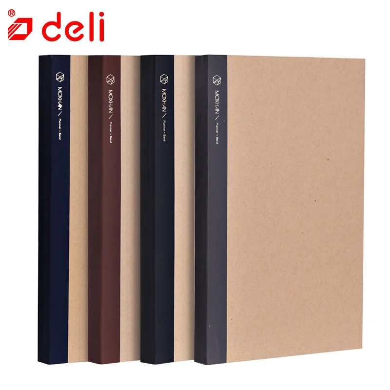 

Deli 25k&64k Hand book Kraft Paper Notebook Blank Dot Grid Notepad Diary Journal for students Office notebook