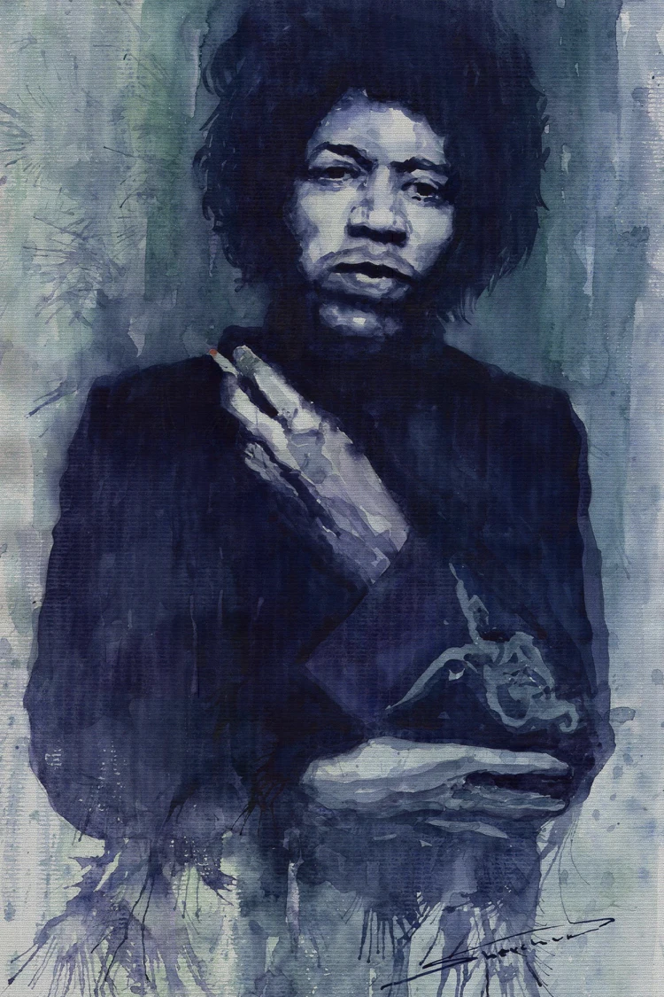 portrait canvas painting figure print watercolor ...