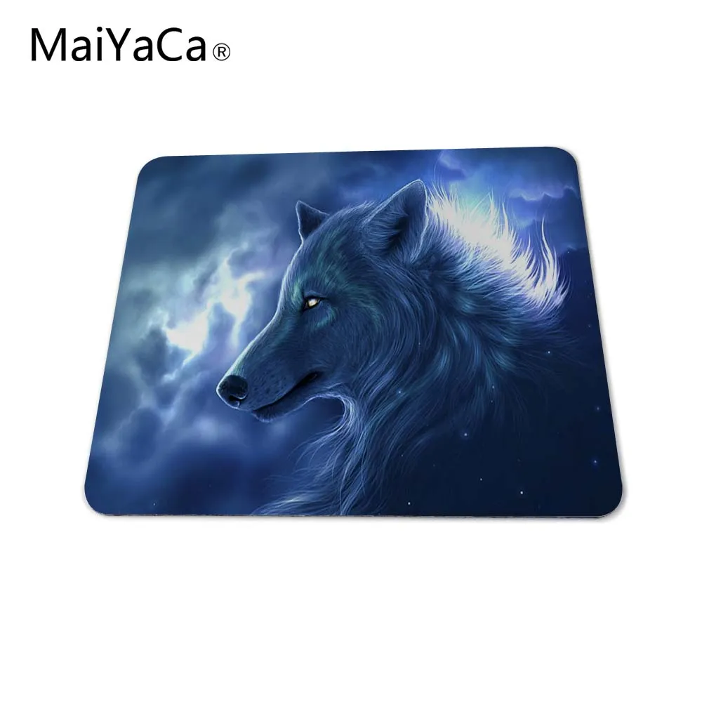 MaiYaCa винтажный животный волк с коробкой, резиновый коврик для мыши 180x220x20 мм, коврик для мышки Not lockedge - Цвет: 18x22cm