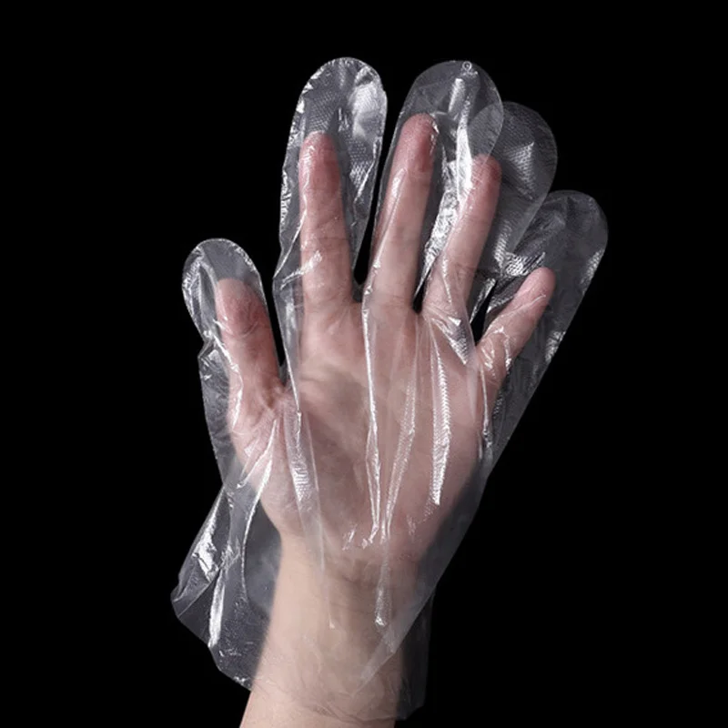 

100pcs/set Eco-friendly PE Disposable Gloves for Restaurant Hotel Handling Raw Meat Plastic Multifuctional Tool Food Gloves