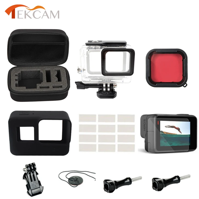 Tekcam Accessories for Gopro Hero 7 Camera Case Waterproof Case Lens