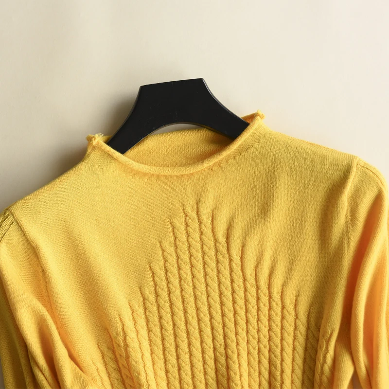 2019 Spring Summer O Neck Knitted Pullover Women Casual Half Sleeve Rib Elastic Female Sweater Tops Korean Pull Femme Clothing
