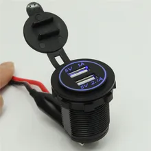Universal 5V 2.1A/1A DC 12-32V Waterproof Car Charger for Vehicle Dual USB Charger 2 Ports Power Socket High Quality
