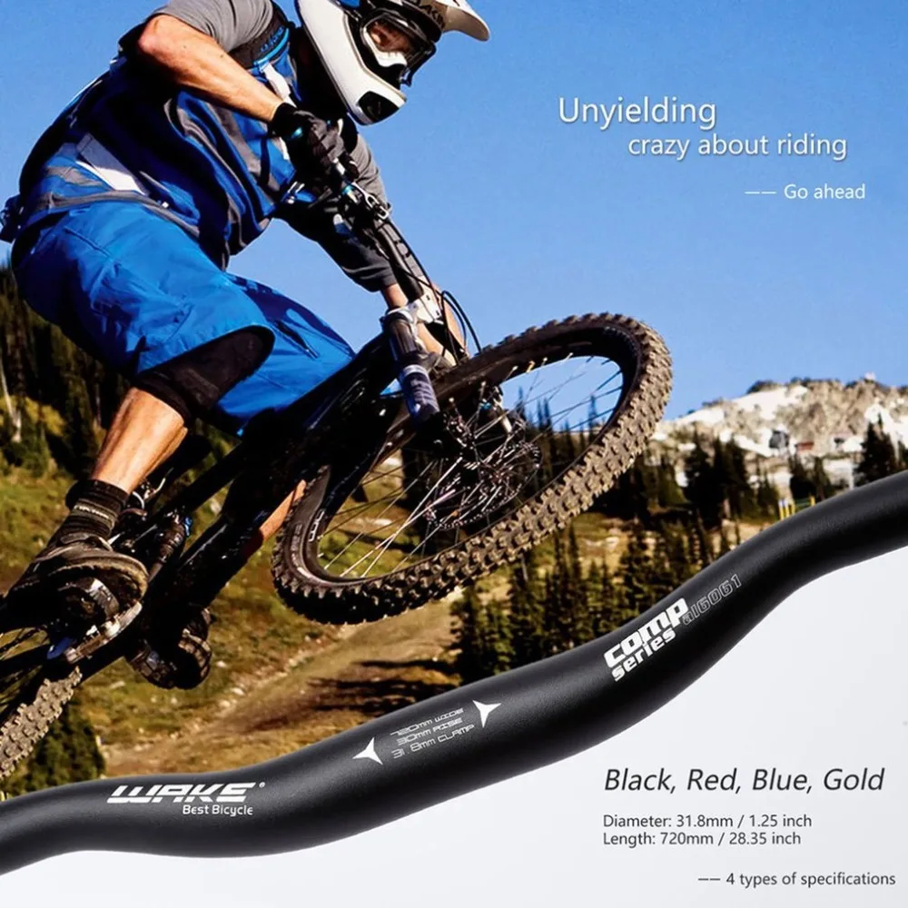 cheap 31.8*720mm Aluminium Alloy Cycling Riser Handlebar Replacement MTB Mountain Road Bike Bicycle Handlebar