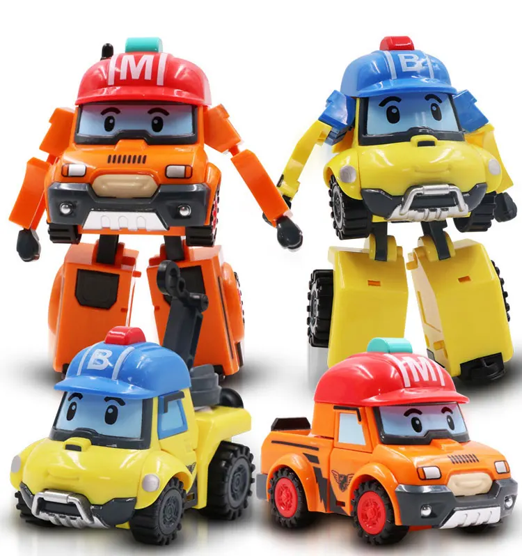 Горячие Робокар Поли Корея детские игрушки Фигурки Робокар Трансформация Робот аниме модель автомобиля дети мальчики игрушки для детей подарок