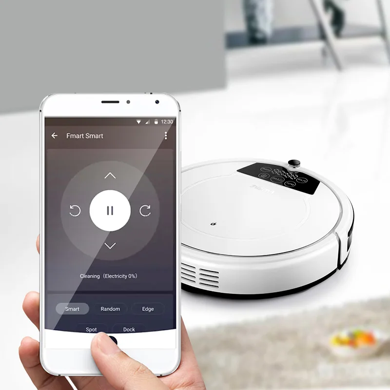 

APP Control Intelligent Robot Vacuum Cleaner 800PA For Home Cleaning Appliance With Self-Charge Remote Control FM-320