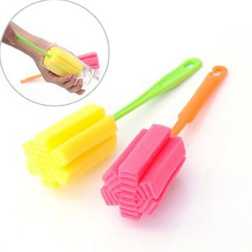 Hot sellers 1Pc Cup Brush Kitchen Cleaning Tool Sponge Brush For Wine Bottle Coffee Tea Glass Cup Mug  