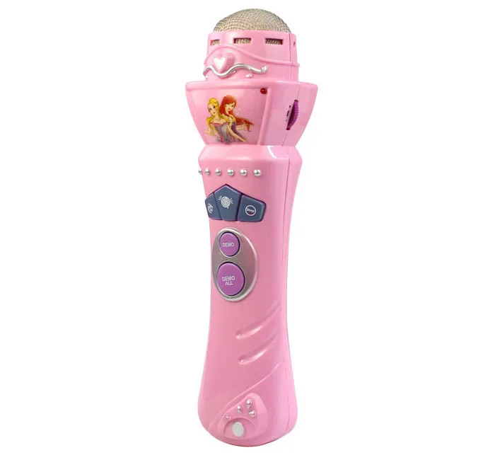Бестселлер chamsgend Microfone Brinquedo беспроводной микрофон со светодиодами игрушечный микрофон для Караоке Пение ребенок Забавный подарок музыкальная игрушка розовый