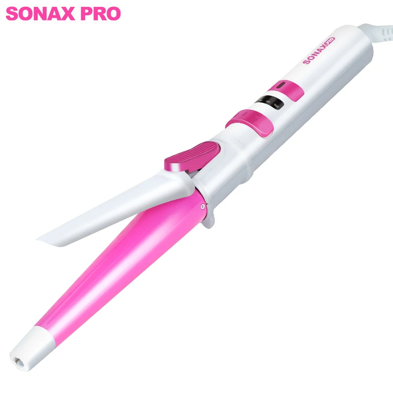 Sonax Pro Automatic Curling Iron Wand Wave Cone Hair Curler Ceramic