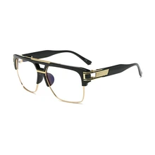 Негабаритные Квадратные Солнцезащитные очки половинчатая металлическая рама для мужчин и женщин Ретро винтажные оптические прозрачные линзы мужские для вождения солнцезащитные очки оттенки NX