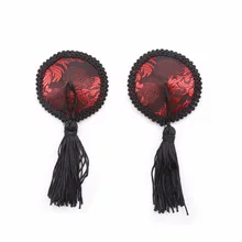 Женщины покров многоразового пользования для соска крышка Кружева Сексуальные Пирожки круглый тепель покрытие кисточки тепель крышка самоклеющиеся груди бюстгальтер в форме лепестков аксессуары