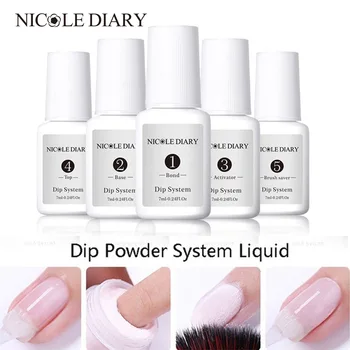 

NICOLE DIARY Nail Color Dip Dipping Nail Powder Nail Polish Starter Kit NO SMELL & UV Nail Dipping Nail Powder Liquid System