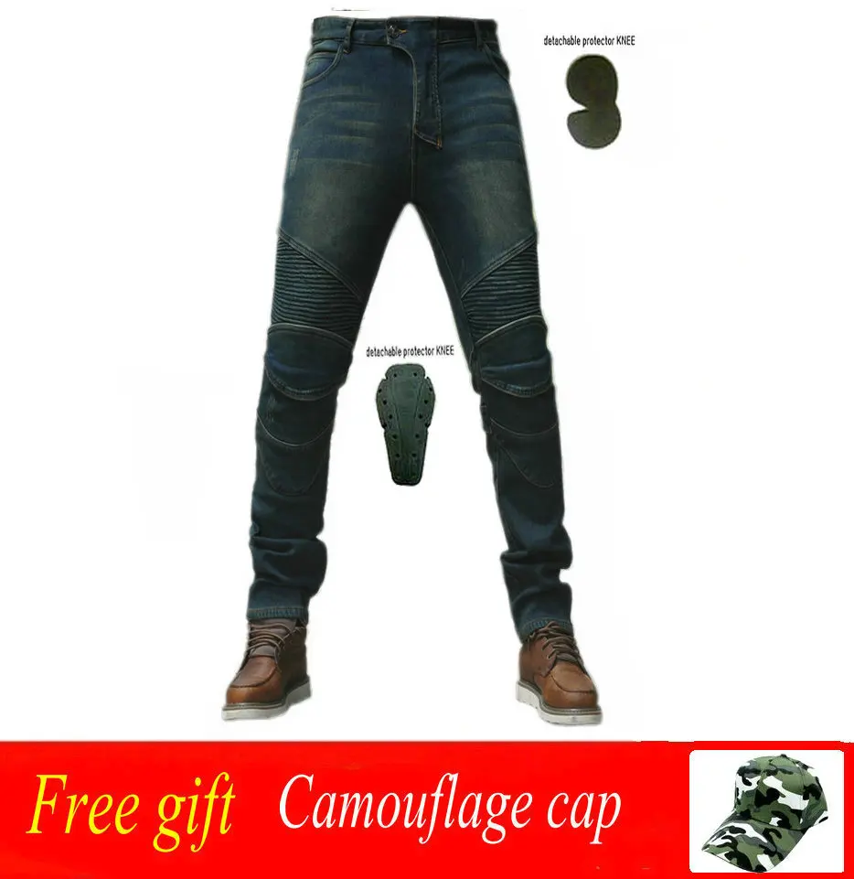 

2018 new motorcycle waterproof racing pants locomotive plus velvet warm outdoor riding anti-fall jeans