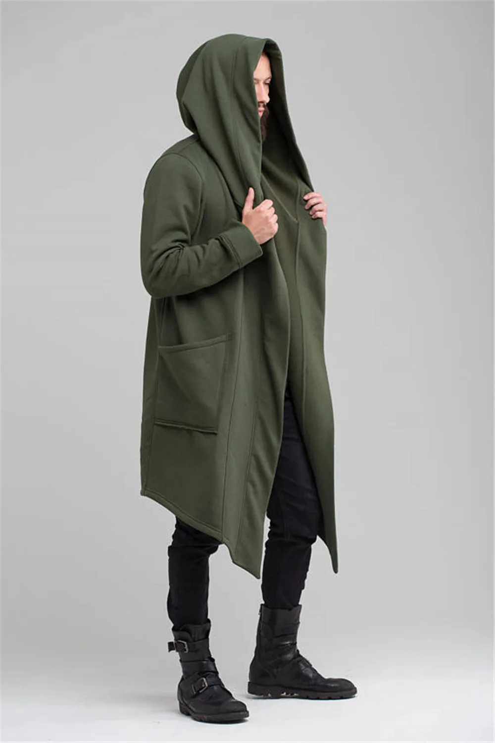 

Men Trench Coat Mens Jacket Spring Autumn Trench Cardigan Punk korean Men Trench Coat Men Long Coat outwear Trench Coat Men