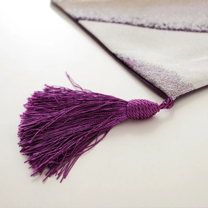 European Style Jacquard Table Flag Dust Cover Contracted End Of Bed Table Runner Tassel Tablecloth For Wedding Party Home Decor European Style Jacquard Table Flag Dust Cover Contracted End Of Bed Table Runner Tassel Tablecloth For Wedding Party Home Decor
