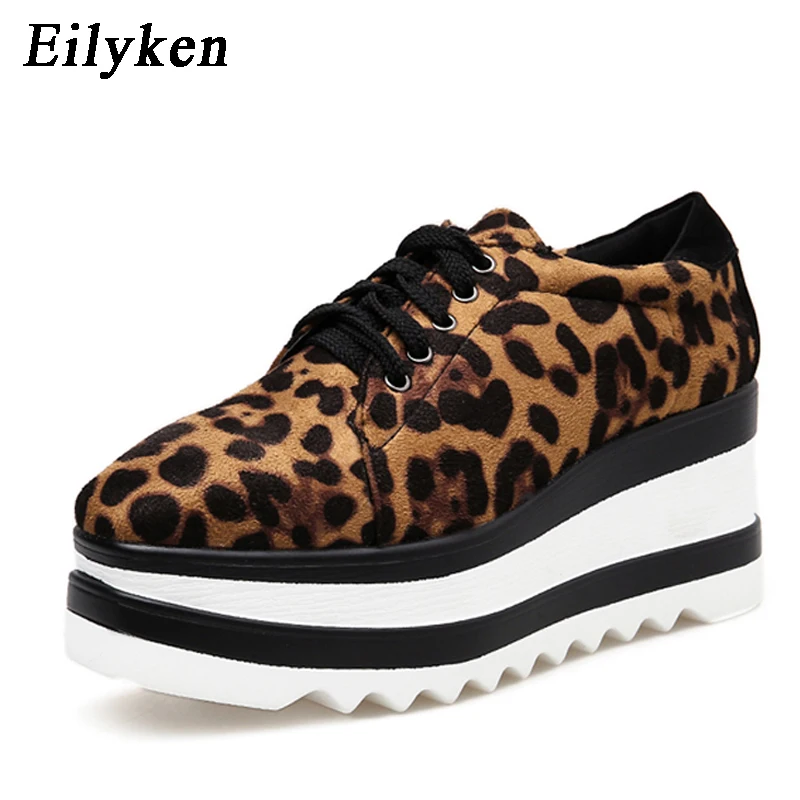 leopard lace up flats