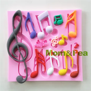 

Mom&Pea 0906 Free Shipping Five-line Staff Shaped Silicone Mold Cake Decoration Fondant Cake 3D Mold Food Grade