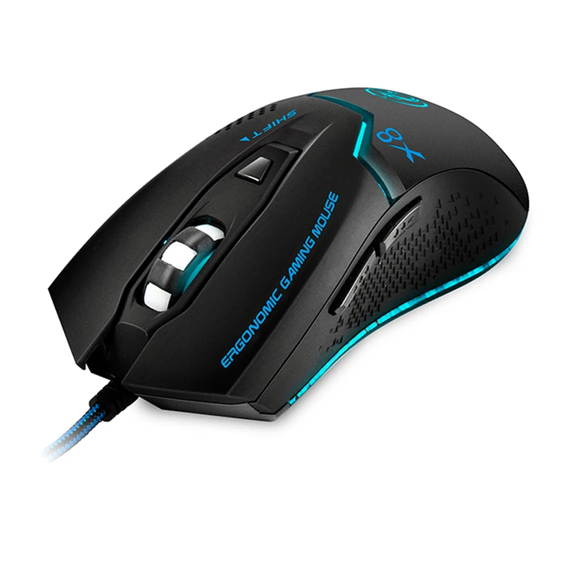 iMice Ergonomic Wired Gaming Mouse USB Optical Gamer Mouse Professional 3200DPI 6 Buttons Computer