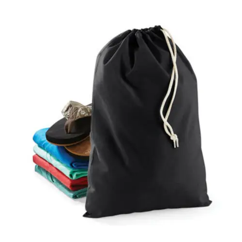 

1 Canvas Drawstring Bags Multi-Use For Travel Dirty Laundry Bag Shoe Organizer