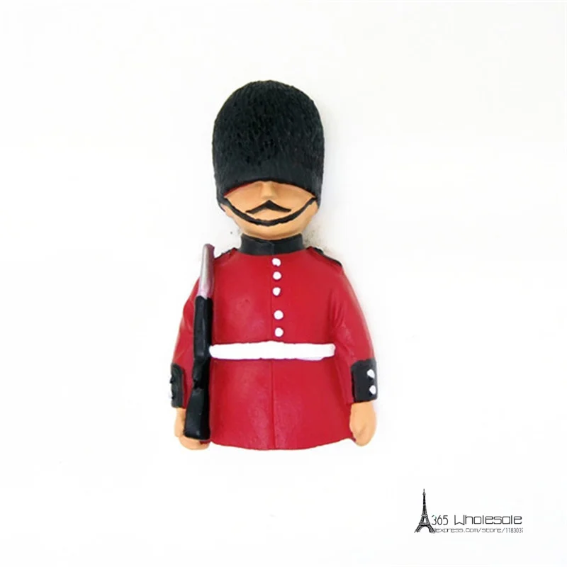 

Free Shipping Tourist Souvenir Fridge Magnets British London Tower Guards Figures toys home office decoration party favor gift