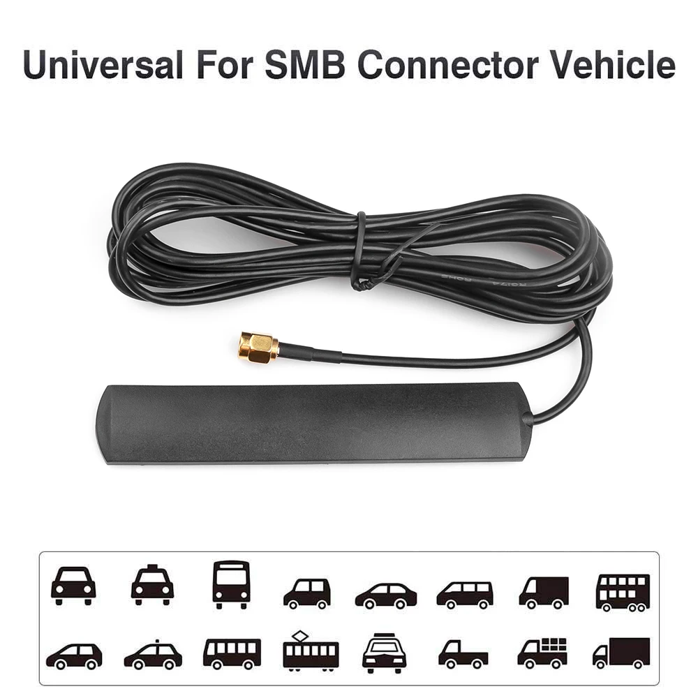 Kebidumei 900/1800/2100MHz 3DBi 3-5V Car GSM Patch Antenna Aerial Amplifier With SMA Male Connector 3M Cable