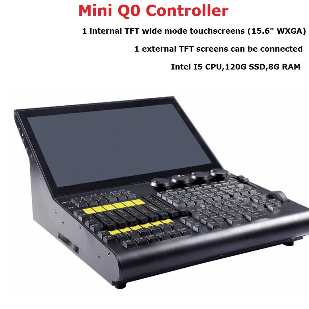 

M a Lighting Console Mini QO Controller DMX 512 Command Wing + Fader Wing + PC 3IN1 Dj Equipments For LED Par Moving Head Light