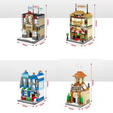 Город Мини street view строительные блоки для детей с светильник церковь посольства казино Бакалея магазине Модель Кирпичи assemable хранения детских игрушек