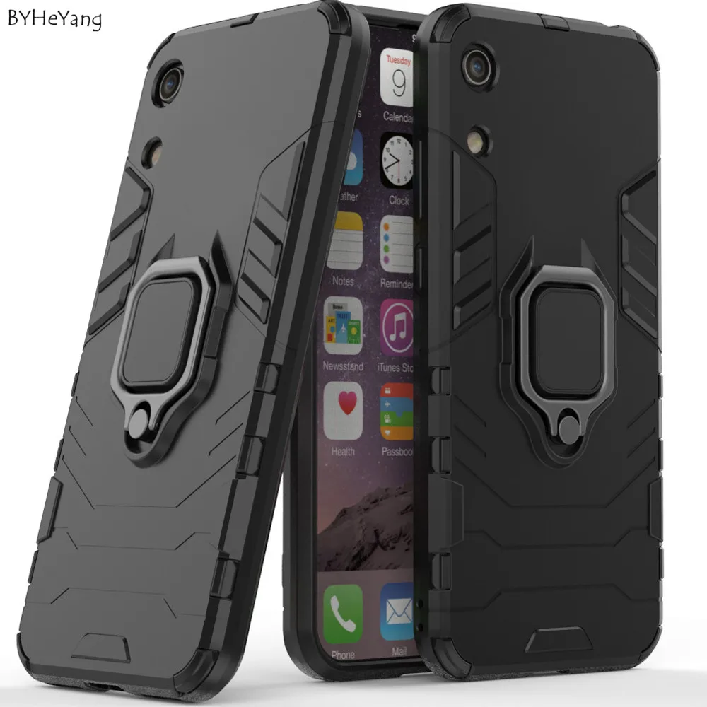 

Luxury Armor Case For Huawei Honor 8A Metal Ring Bracket Back Cover 8a case 360 Full Protective Fundas For Huawei Y6 Pro 2019