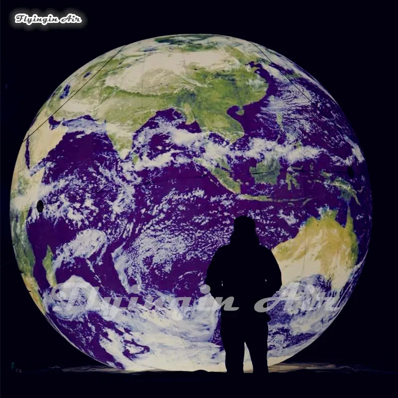 Large Lighting Inflatable Planet Earth Personalized Airblown LED Globe Balloon For Concert Stage Decoration | Дом и сад