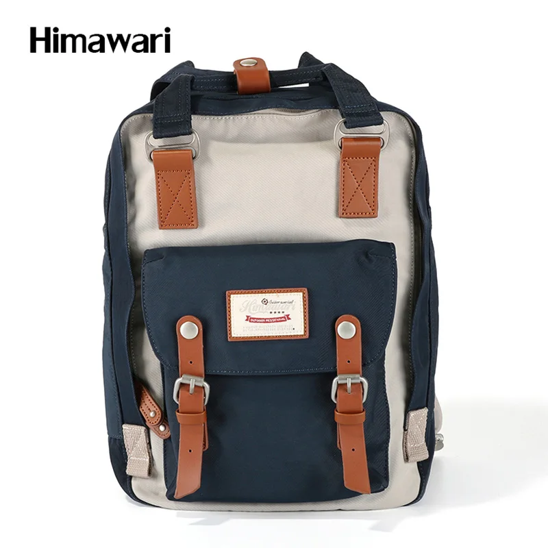 Himawari брендовые милые нейлоновые рюкзаки, дорожная сумка, женский водонепроницаемый рюкзак для ноутбука, большая емкость, сумки для мам, Mochila, школьная сумка no1 - Цвет: No 31 White and Blue