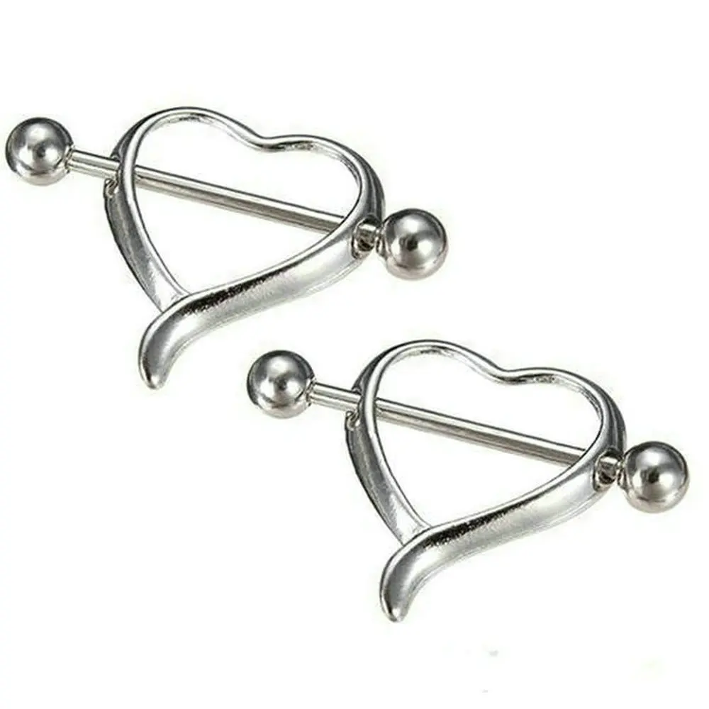 2pcslot Sexy Barbell Classic Nipple Rings Stainless Steel Barbell 