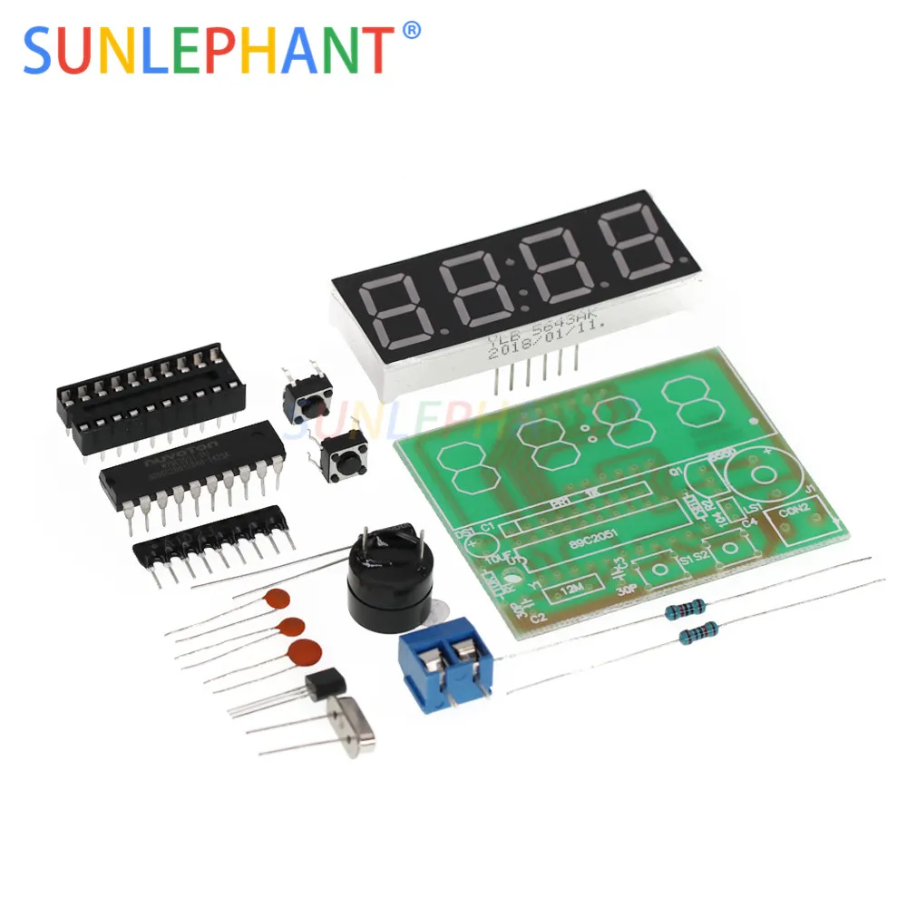 Высокое качество C51 4 бита электронные часы электронный производственный Набор DIY наборы C51 электронные часы