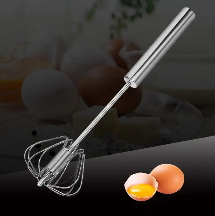 12 inch stainless steel semi automatic egg beater Hand pressed rotary
