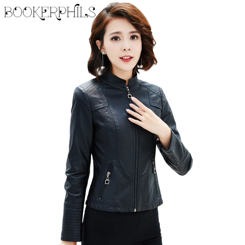 2019 New Fashion Spring Autumn Women Soft Faux Leather