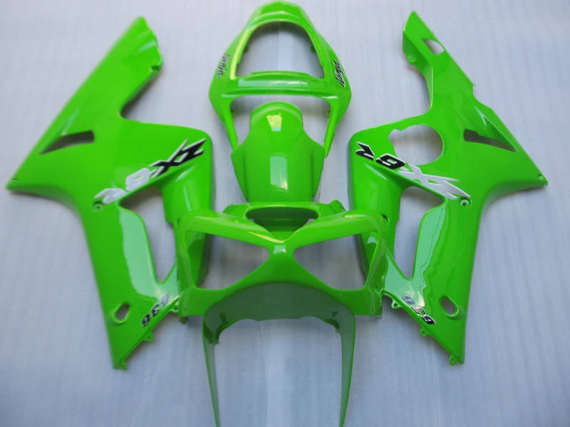 

Aftermarket bodywork fairing kit for Kawasaki Ninja ZX6R 03 04 green injection mold fairings set ZX6R 2003 2004 OT01