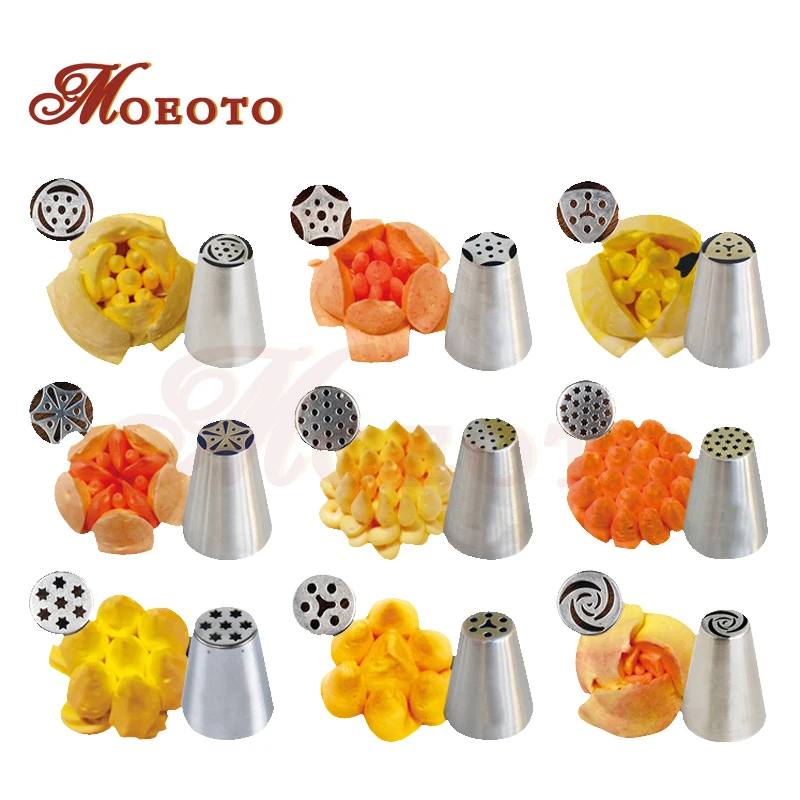 10pcs/set Russian Nozzle set & converter Perfect stainless steel nozzle
