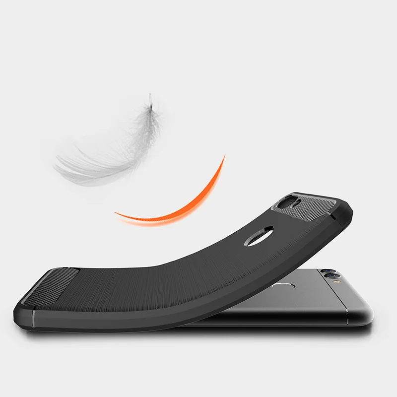 Carbon fiber brushed silicone case huawei p smart (6)
